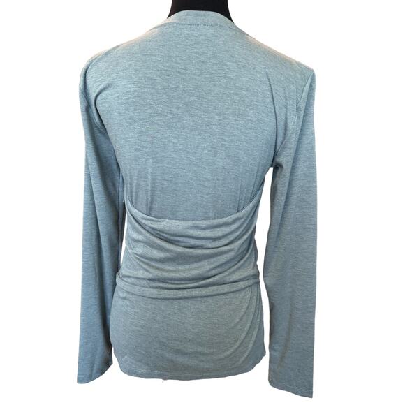 * New ~ VERO MODA ~ Nelly Ruched Knit Top Size L VISCOSE FALL - Picture 2 of 5